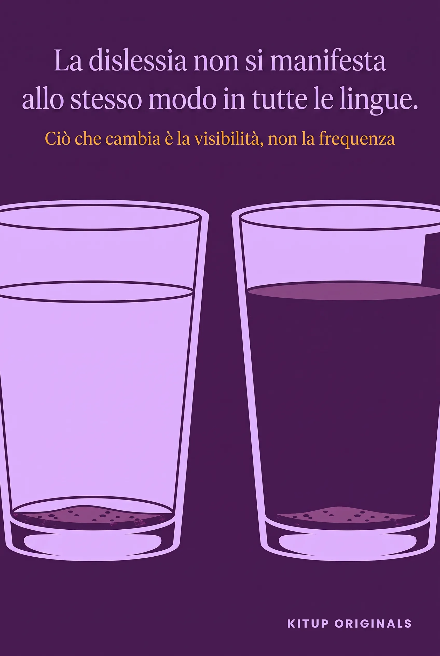 La dislessia non si manifesta allo stesso modo in tutte le lingue.