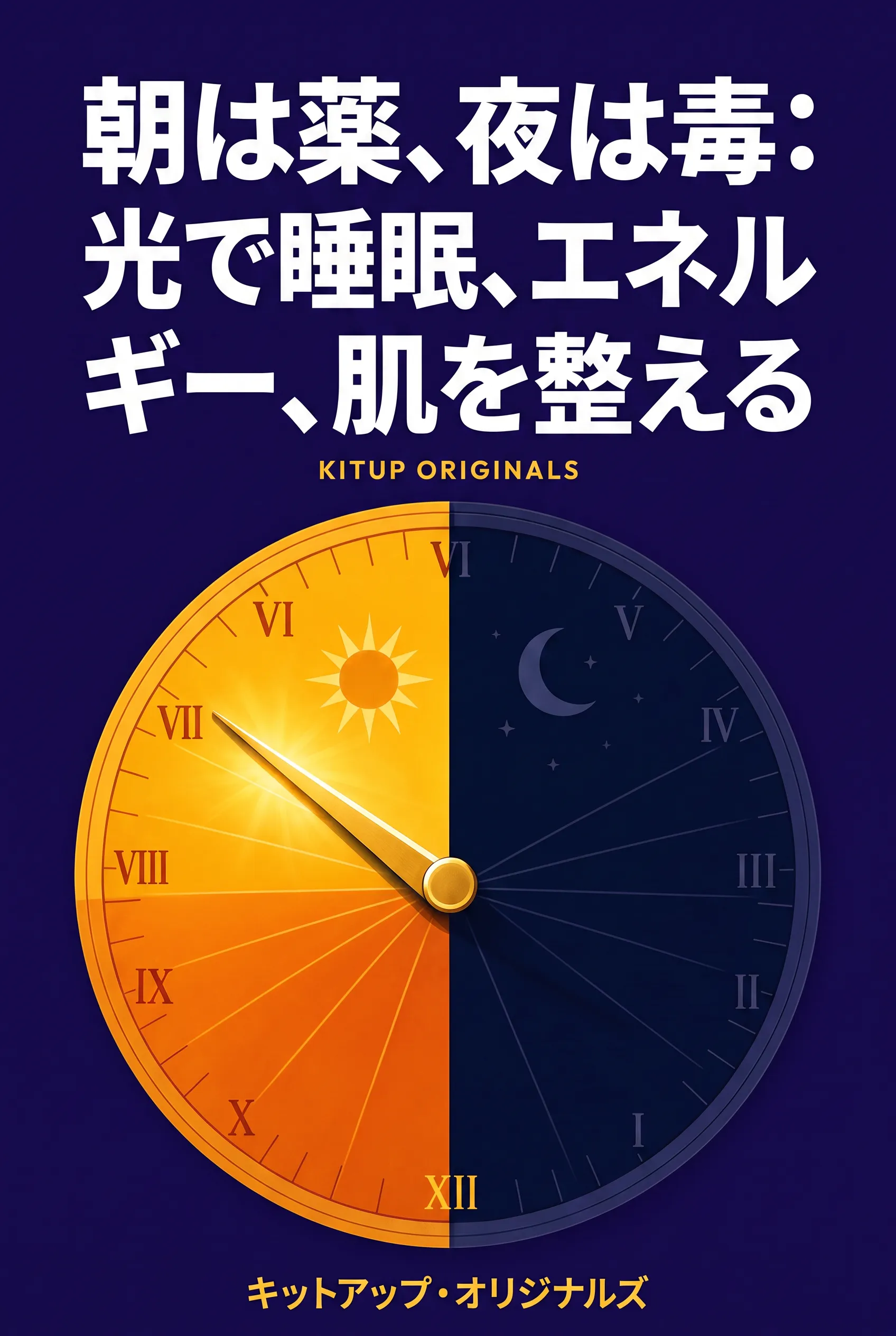 朝は薬、夜は毒：光で睡眠、エネルギー、肌を整える