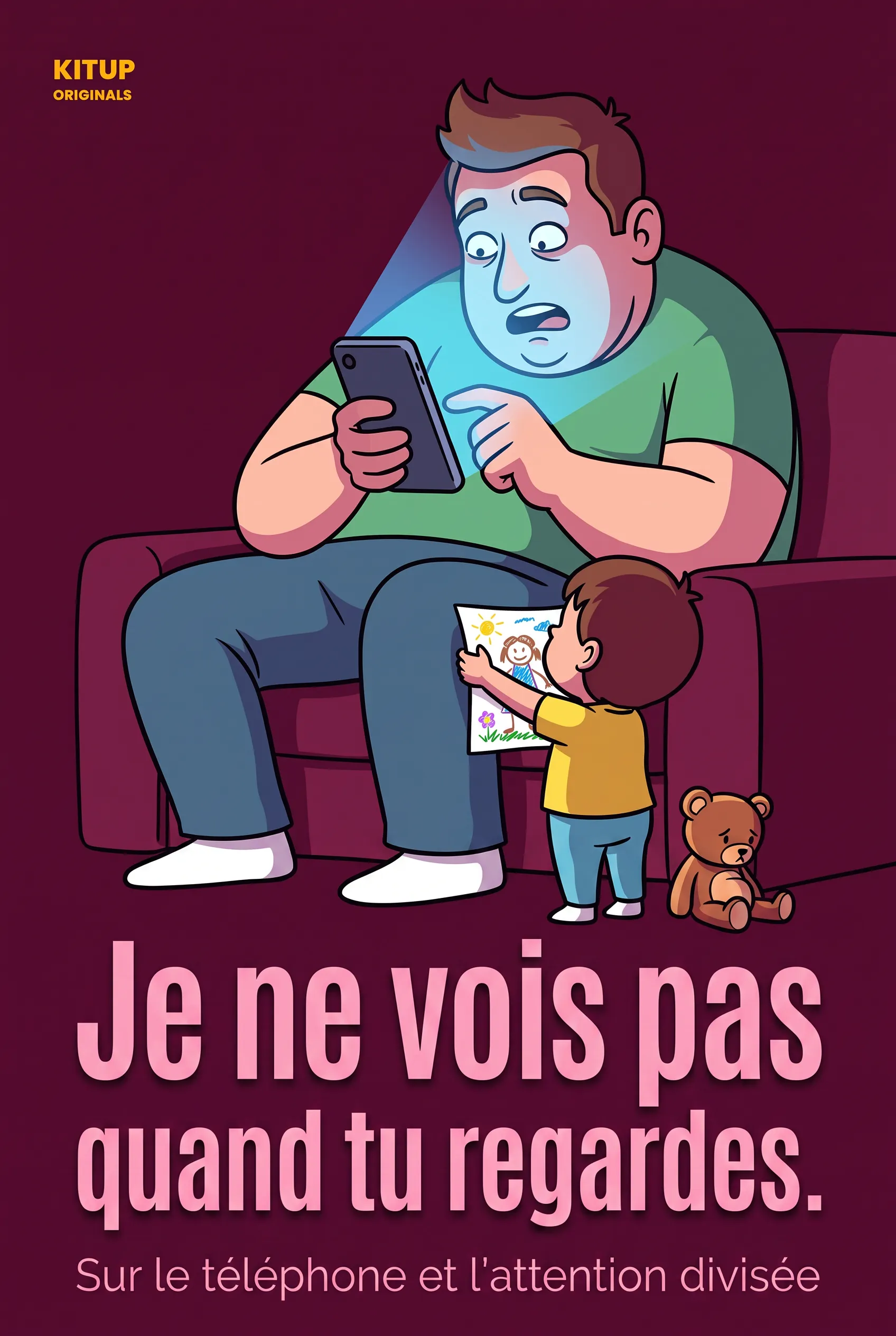 Je ne vois pas quand tu regardes.