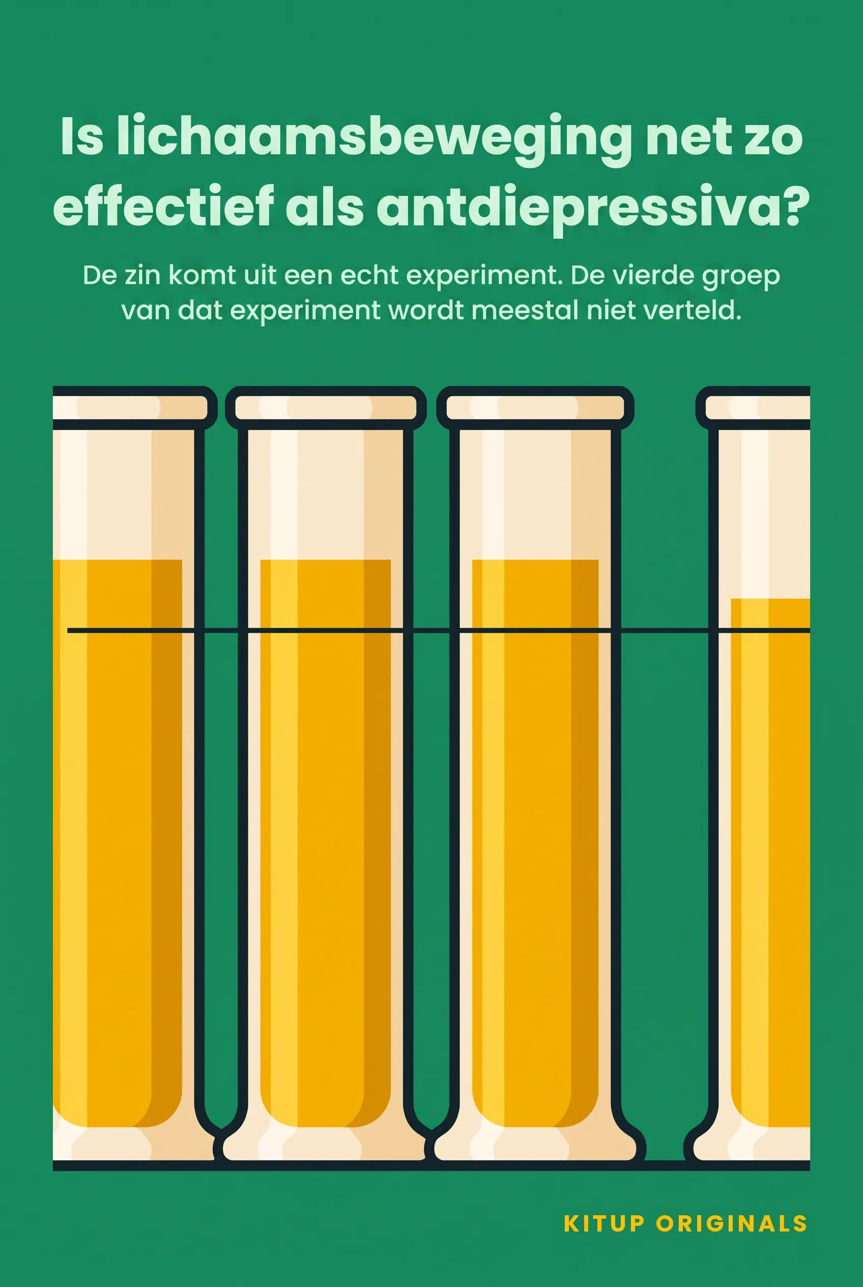 Is lichaamsbeweging net zo effectief als antidepressiva?