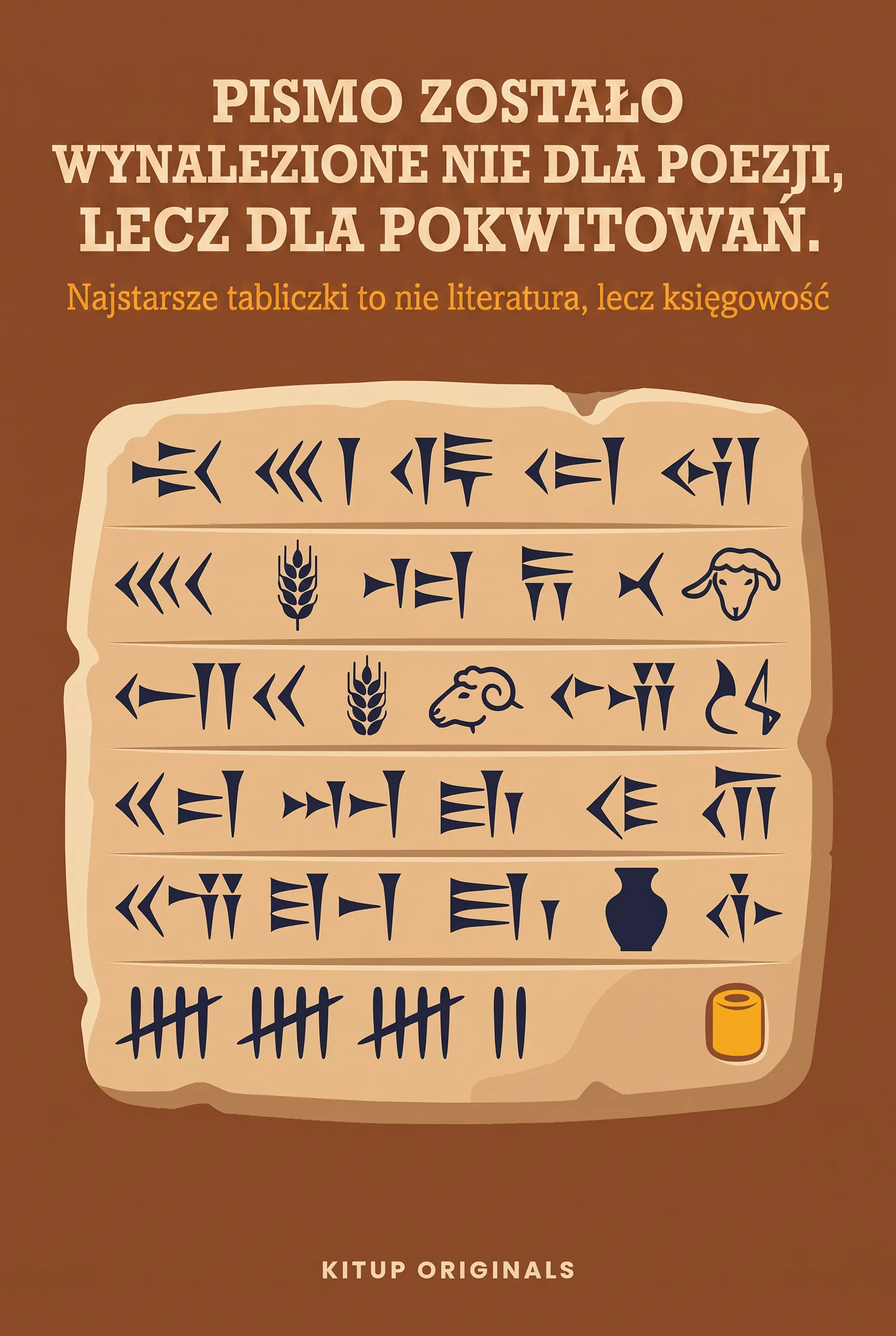 Pismo zostało wynalezione nie dla poezji, lecz dla pokwitowań.