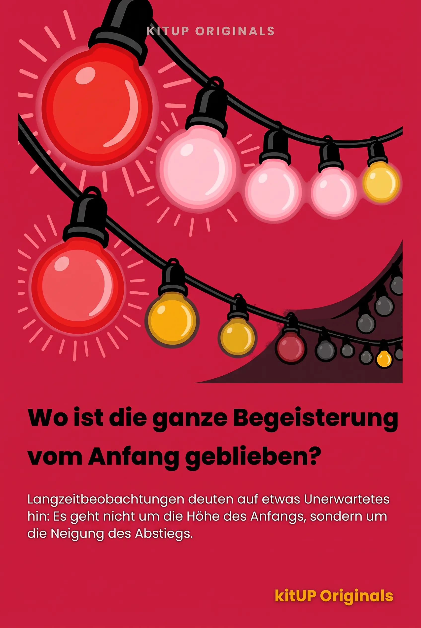 Wo ist die ganze Begeisterung vom Anfang geblieben?