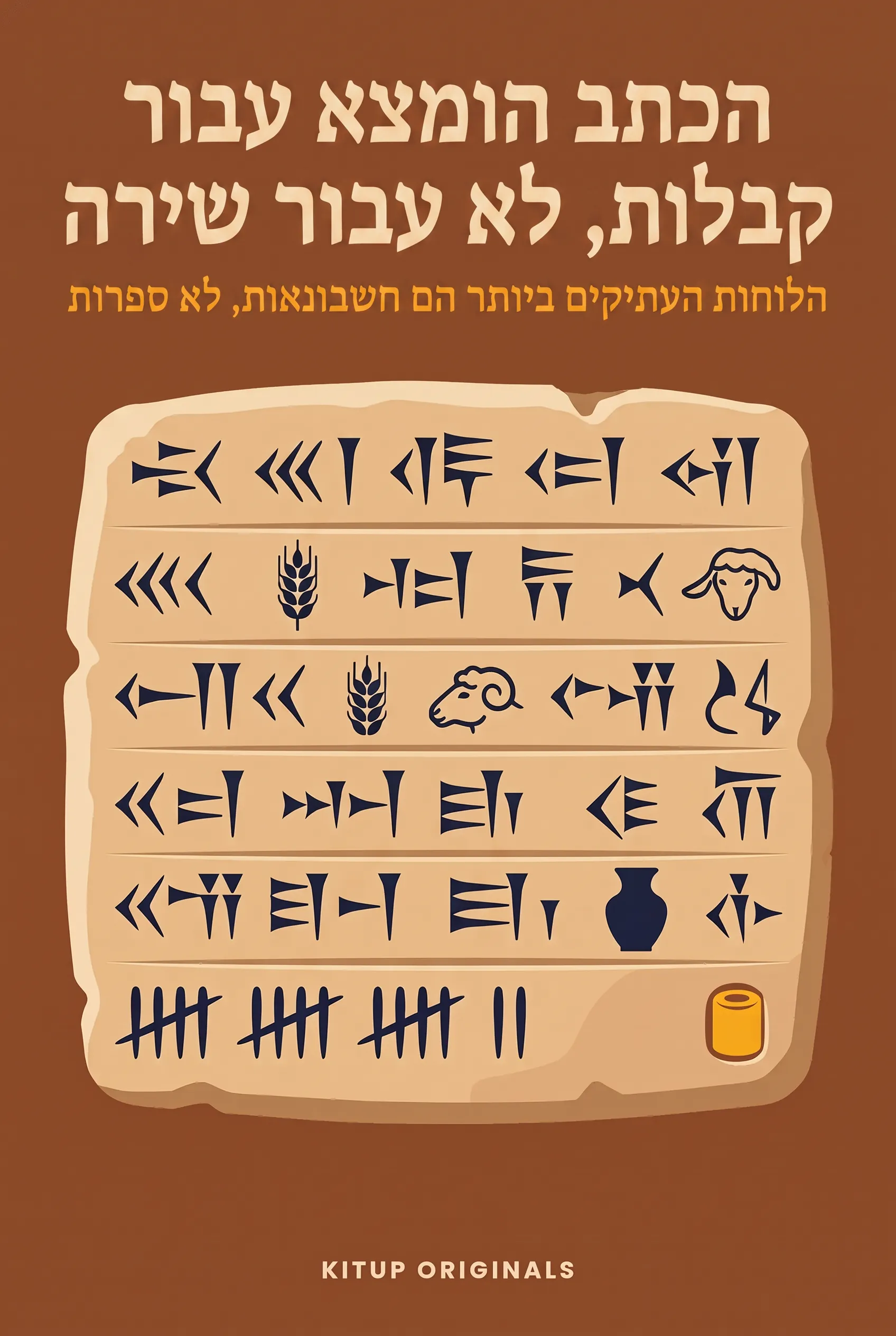 הכתב הומצא עבור קבלות, לא עבור שירה