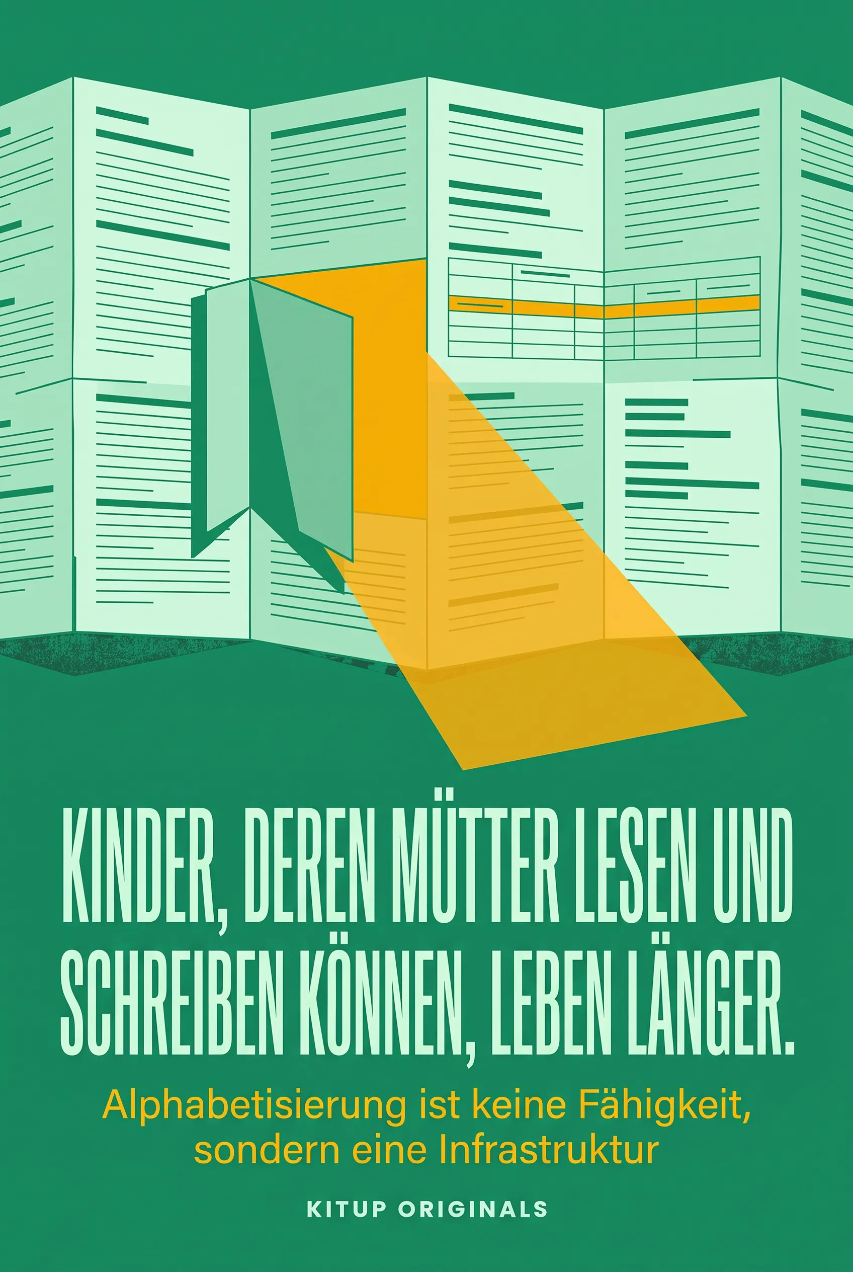 Kinder, deren Mütter lesen und schreiben können, leben länger.