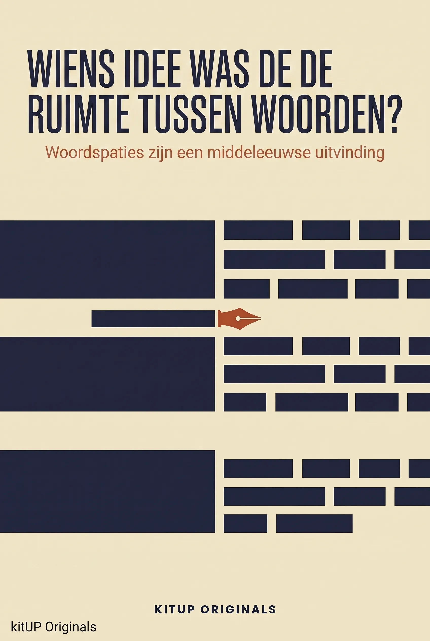 Wiens idee was de ruimte tussen woorden?