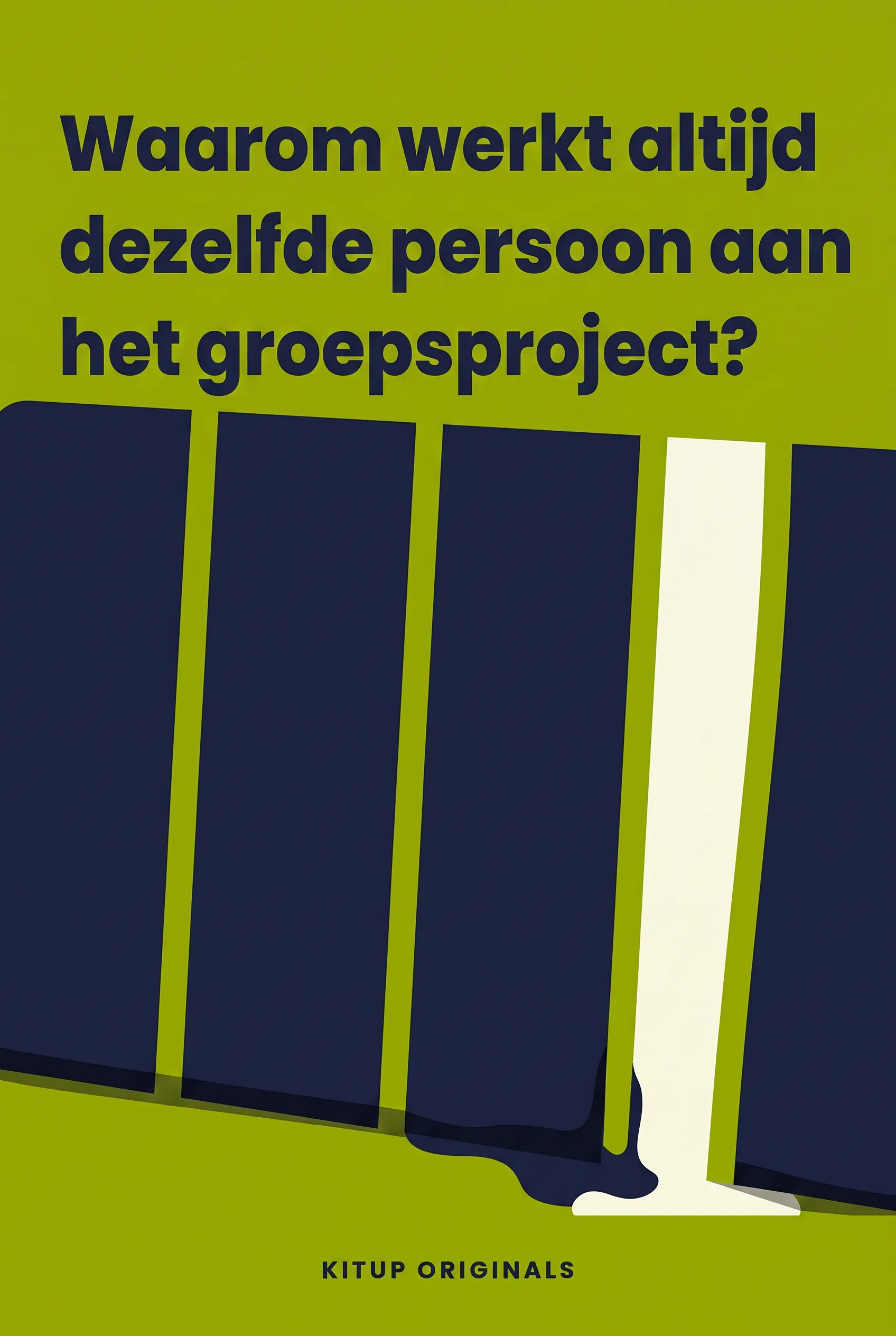 Waarom werkt altijd dezelfde persoon aan het groepsproject?
